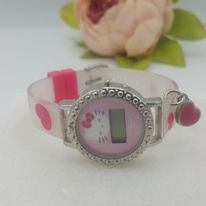✔️Hello Kitty Heart Charm Digital Watch